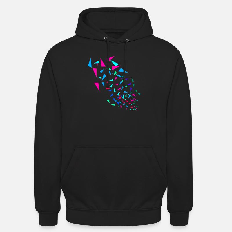 Bunt,abstrakt,retro, Muster, grafisch - Unisex Hoodie - Schwarz