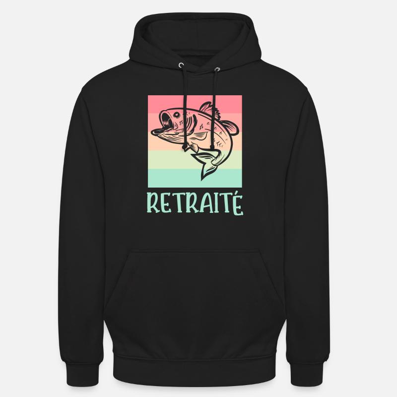 retraité - Sweat-shirt à capuche unisexe - noir