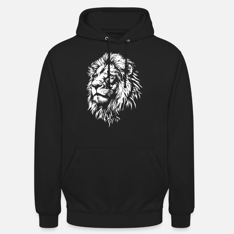 Løve - Luvtröja unisex - svart