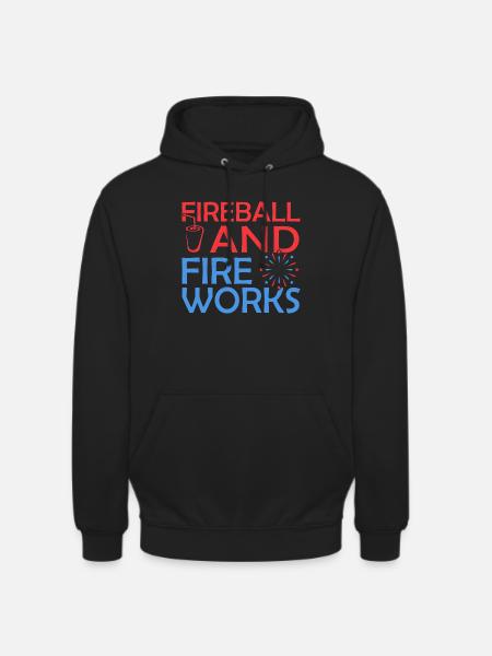 Fireball And Fireworks - Unisex Hoodie - black