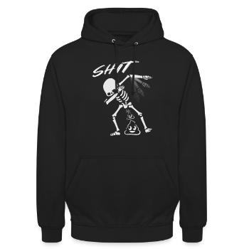Funny skeleton - Unisex Hoodie - black - Front - Alina (178cm) & Michal (187cm)