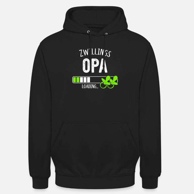 Zwillingsopa Loading Opa Großvater Zwillinge - Unisex Hoodie - Schwarz