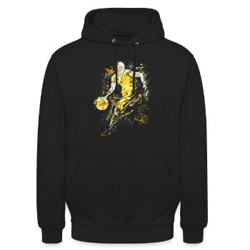 Basketball - Basketball Spieler - Basketballer - Unisex Hoodie - Schwarz - Vorne - Alina (178cm) & Michal (187cm)
