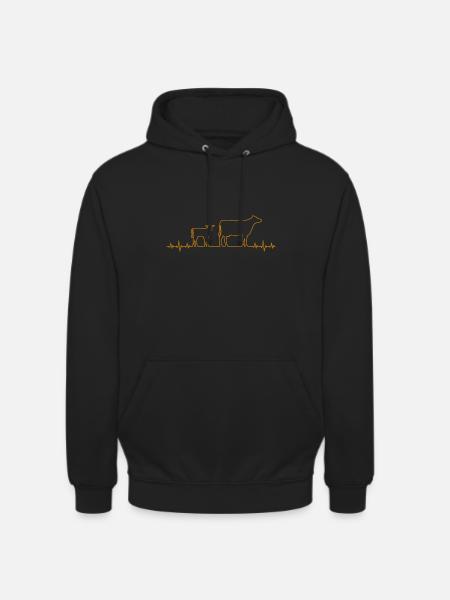 Kuh Kalb Bulle - Unisex Hoodie - Schwarz