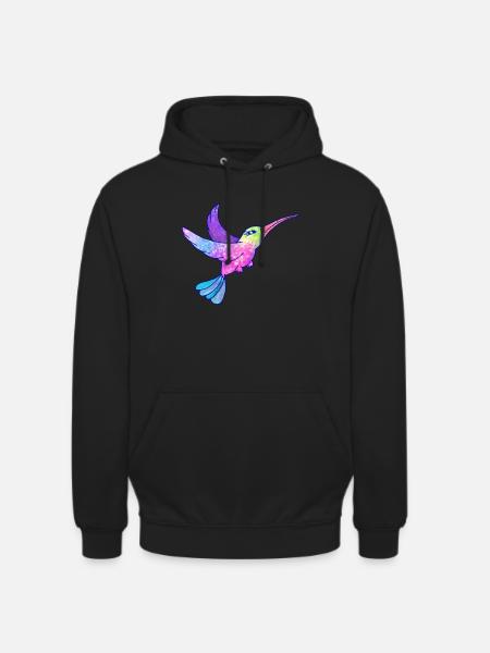 Colibri oiseau mignon animaux - Sweat-shirt à capuche unisexe - noir