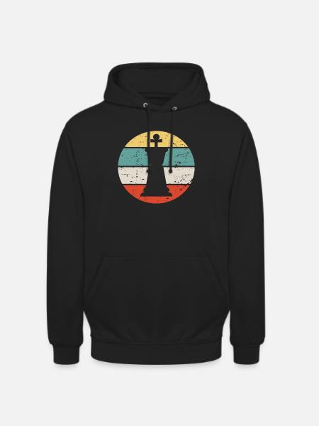 Échecs Chess rétro piqué - Sweat-shirt à capuche unisexe - noir