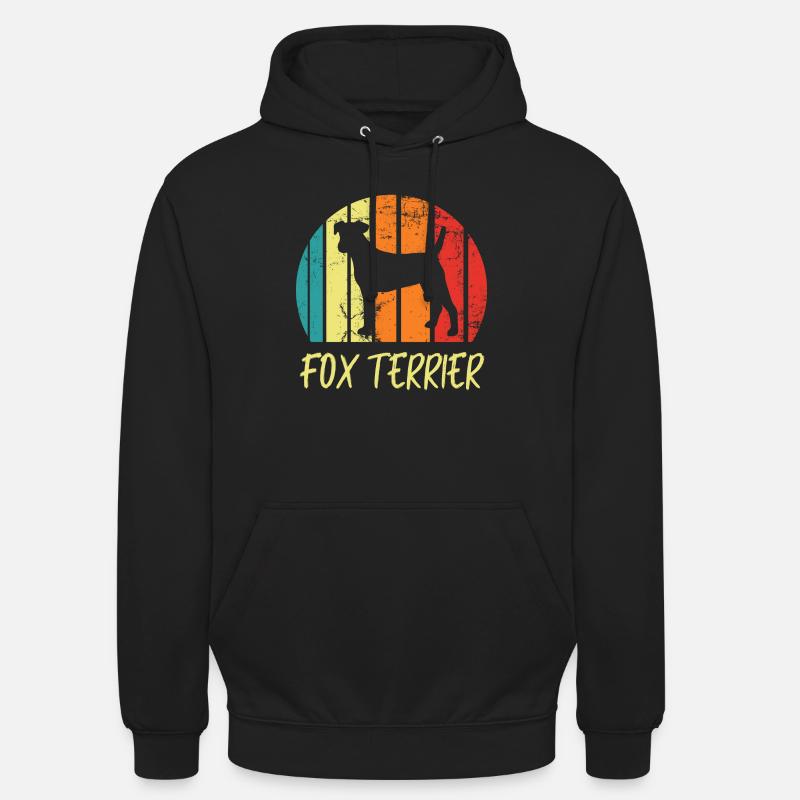 fox terrier - Sweat-shirt à capuche unisexe - noir