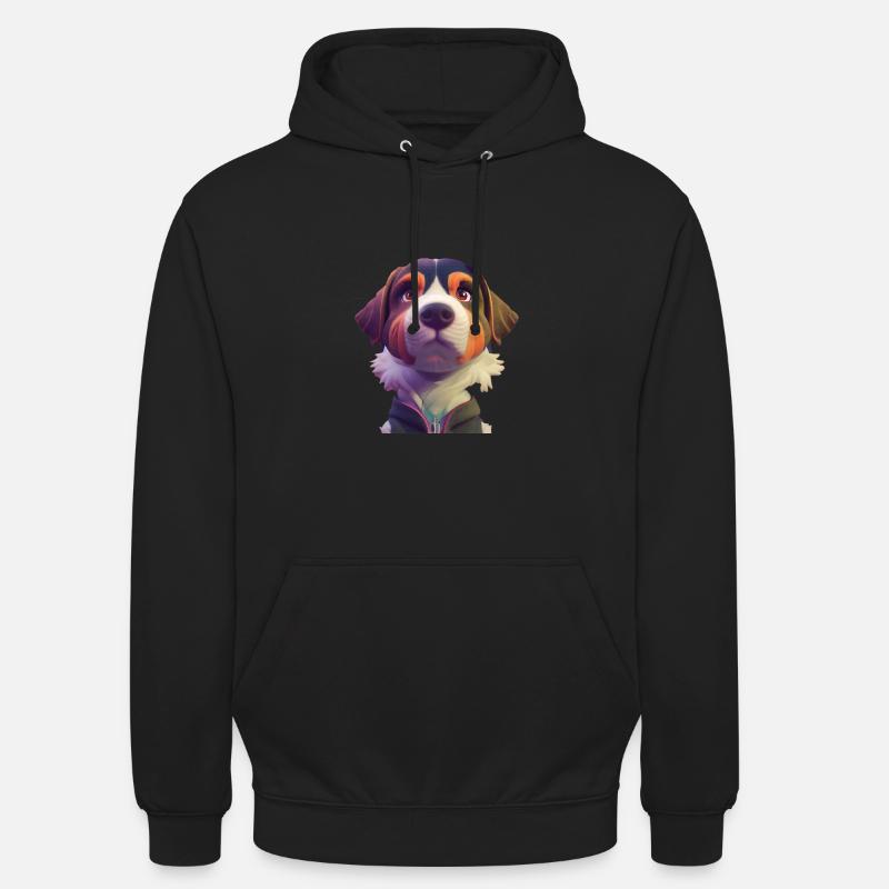 Entlebucher Pies pasterski - Bluza z kapturem typu unisex - czarny