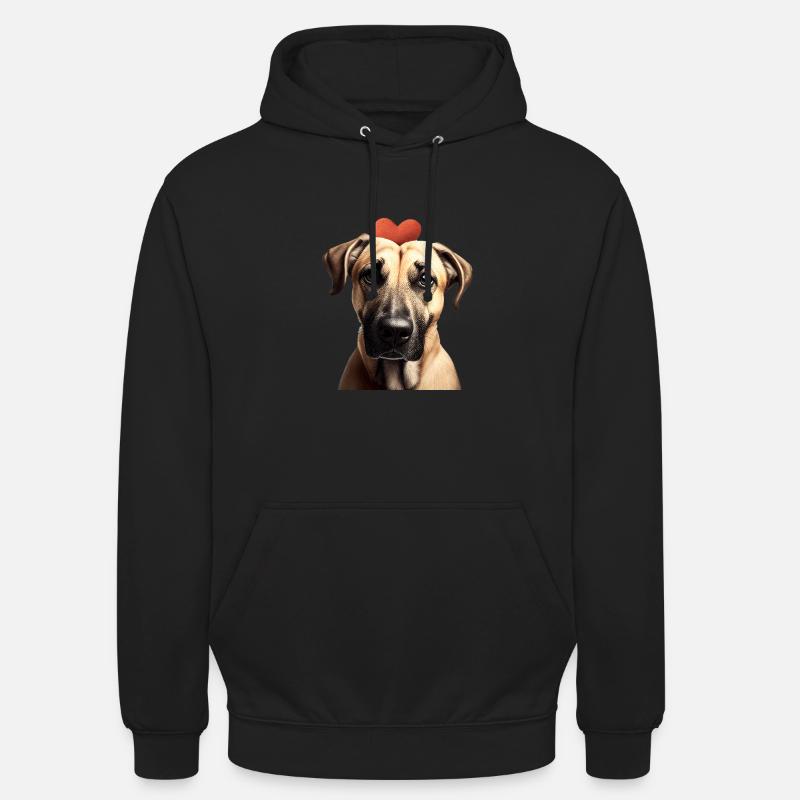 Black Mouth Cur Saint-Valentin - Sweat-shirt à capuche unisexe - noir
