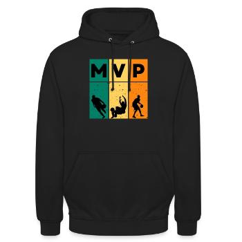 HOOP - Unisex Hoodie - Schwarz - Vorne - Alina (178cm) & Michal (187cm)