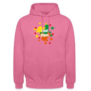spot Signs - Sweat-shirt à capuche unisexe - rose - Devant - Alina (178cm) & Michal (187cm)