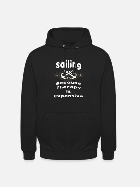 "Sailing Therapy" T-Shirt - Unisex Hoodie - black
