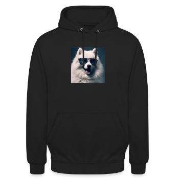 Samoyed Cool - Samoyed Dog - Unisex Hoodie - black - Front - Alina (178cm) & Michal (187cm)
