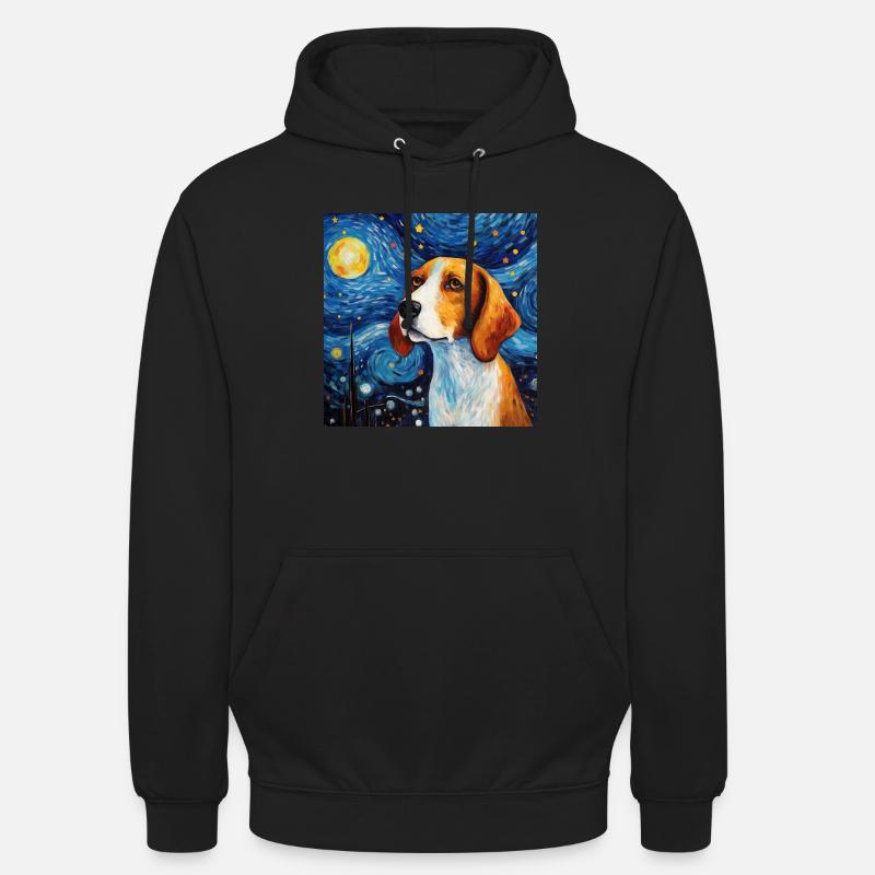 Beagle Nuit étoilée - Sweat-shirt à capuche unisexe - noir