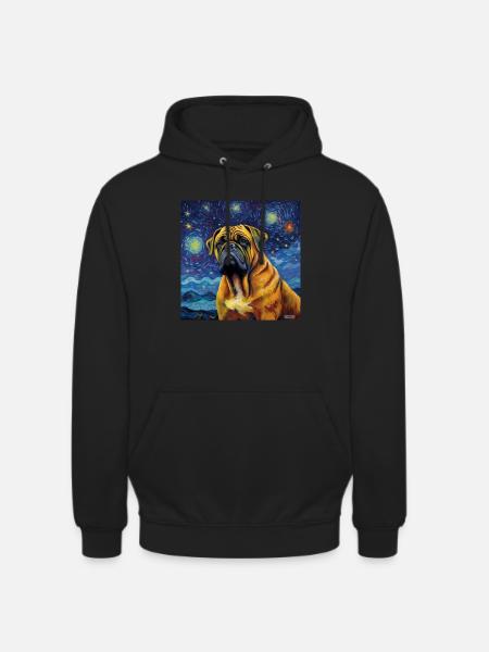 Bullmastiff Starry Night - Unisex Hoodie - black