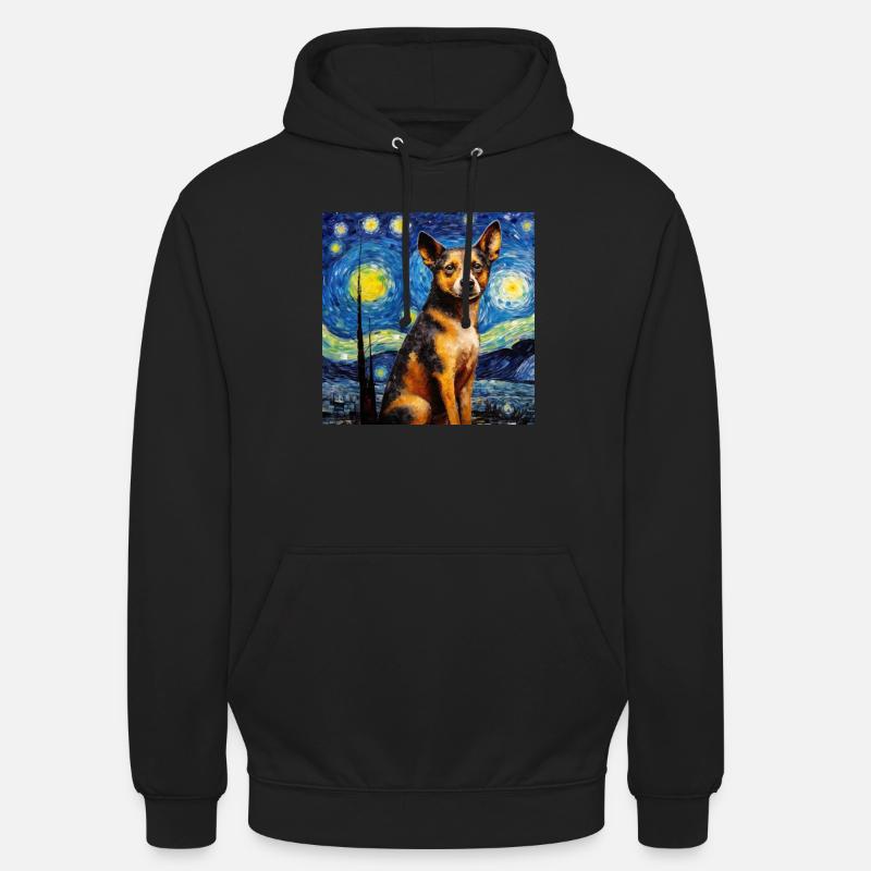 Bouvier Chien Nuit Étoilée - Sweat-shirt à capuche unisexe - noir