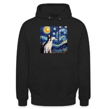 Husky Nuit étoilée - Sweat-shirt à capuche unisexe - noir - Devant - Alina (178cm) & Michal (187cm)