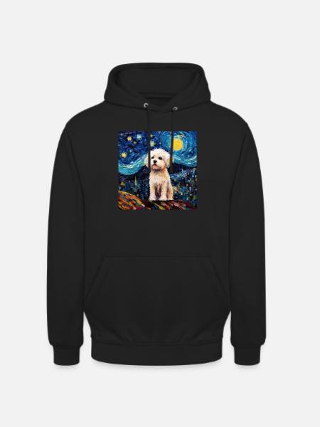 Maltese Starry Night - Unisex Hoodie - black