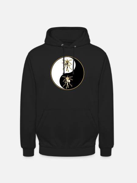 Shaman dancing in Yin Yang - Unisex Hoodie - black