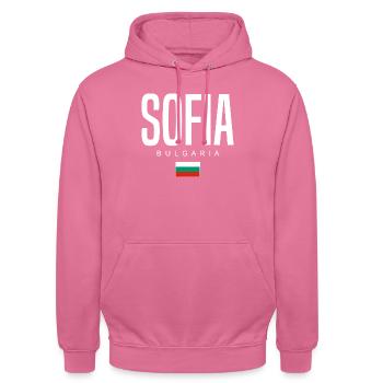 Sofia Bulgarien - Unisex Hoodie - Pink - Vorne - Alina (178cm) & Michal (187cm)