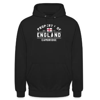 Englands Cambridge-Emblem - Unisex Hoodie - Schwarz - Vorne - Alina (178cm) & Michal (187cm)