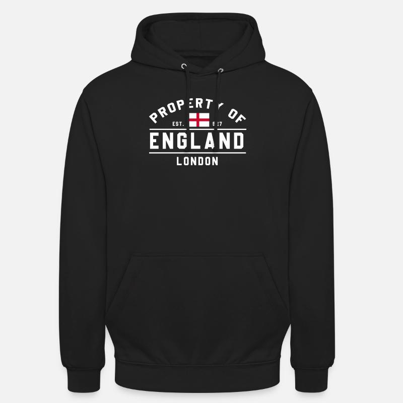 T-shirt emblème du drapeau de l’Angleterre - Sweat-shirt à capuche unisexe - noir