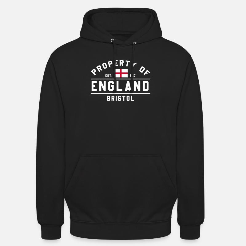 Angleterre Bristol Drapeau Design graphique - Sweat-shirt à capuche unisexe - noir