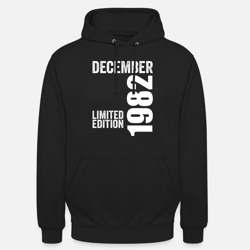 Cadeau Anniversaire Rétro - Décembre 1982 - Sweat-shirt à capuche unisexe - noir