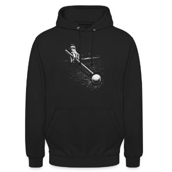 Billard Spieler Hand Pool Snooker Carambol  - Unisex Hoodie - Schwarz - Vorne - Alina (178cm) & Michal (187cm)