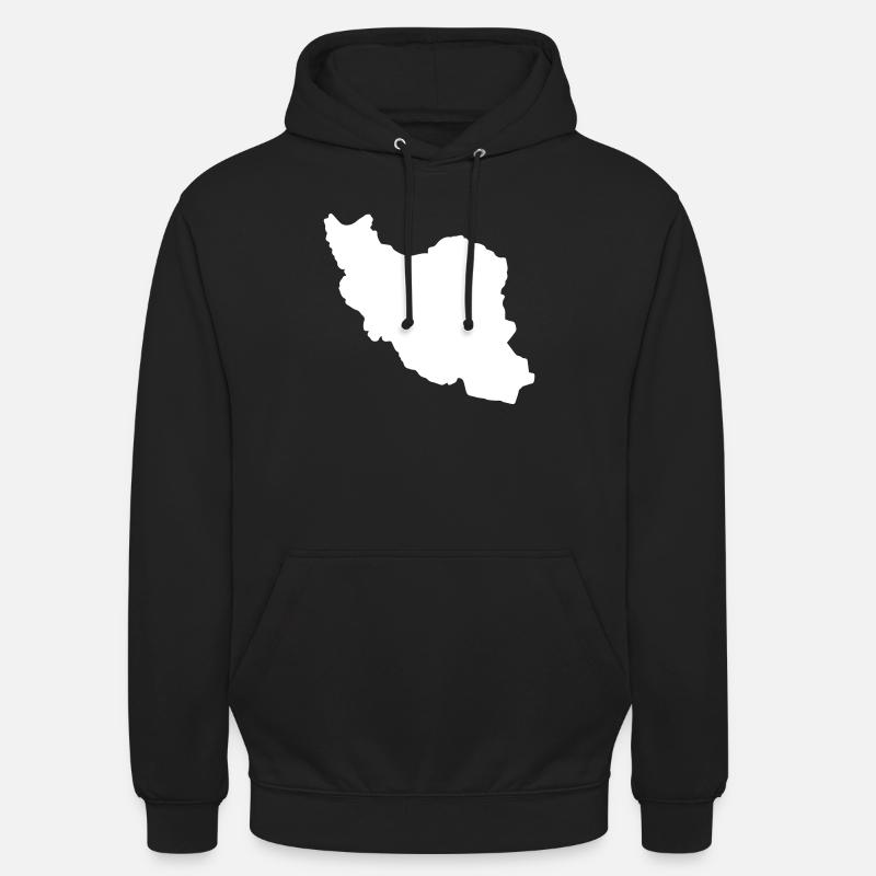 Silhouette de l’Iran - Sweat-shirt à capuche unisexe - noir