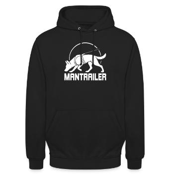 Malinois MANTRAILER Recherche Chiens Chiens Wilsigns - Sweat-shirt à capuche unisexe - noir - Devant - Alina (178cm) & Michal (187cm)