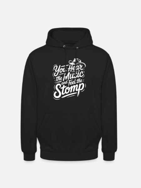 Country Line Dance Music Vibe - Unisex Hoodie - black
