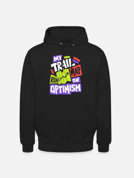 My Map Runs on Optimism - Unisex Hoodie - Schwarz