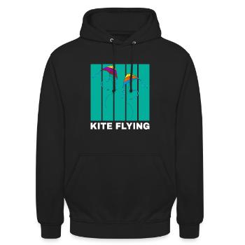 Kite Flying Saying Kite Flying Gift - Unisex Hoodie - black - Front - Alina (178cm) & Michal (187cm)