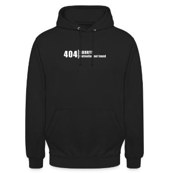 Erreur 404 : Motivation introuvable - Sweat-shirt à capuche unisexe - noir - Devant - Alina (178cm) & Michal (187cm)