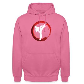 Karaté - Arts Martiaux - Sweat-shirt à capuche unisexe - rose - Devant - Alina (178cm) & Michal (187cm)