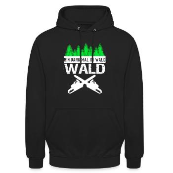 Waldarbeiter Förster Forstwirt Holzfäller Geschenk - Unisex Hoodie - Schwarz - Vorne - Alina (178cm) & Michal (187cm)
