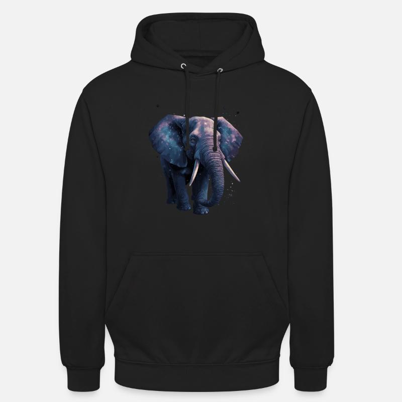 Eléphant d’Afrique - Sweat-shirt à capuche unisexe - noir