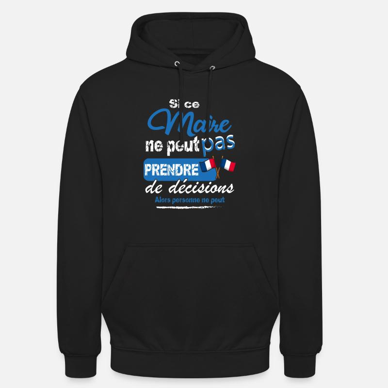 Maire de commune - Sweat-shirt à capuche unisexe - noir