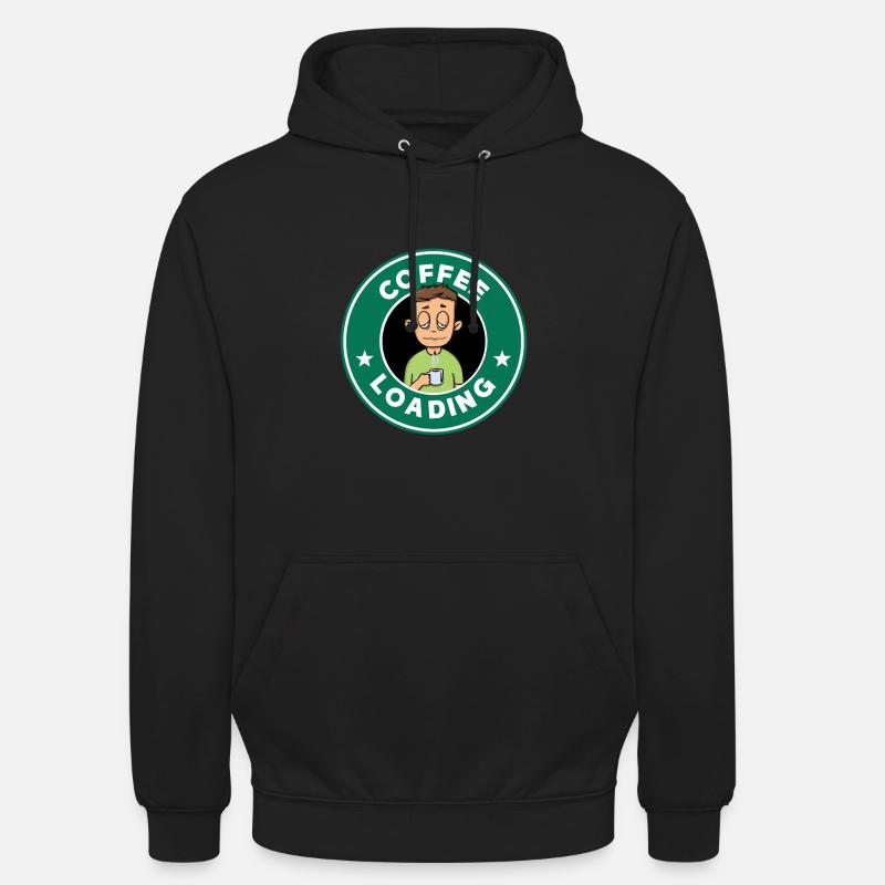 coffee loading - Sweat-shirt à capuche unisexe - noir