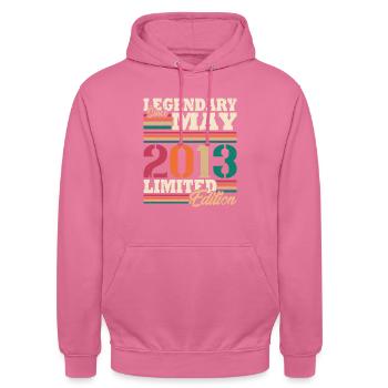 Légendaire Mai 2013 édition limitée - Sweat-shirt à capuche unisexe - rose - Devant - Alina (178cm) & Michal (187cm)