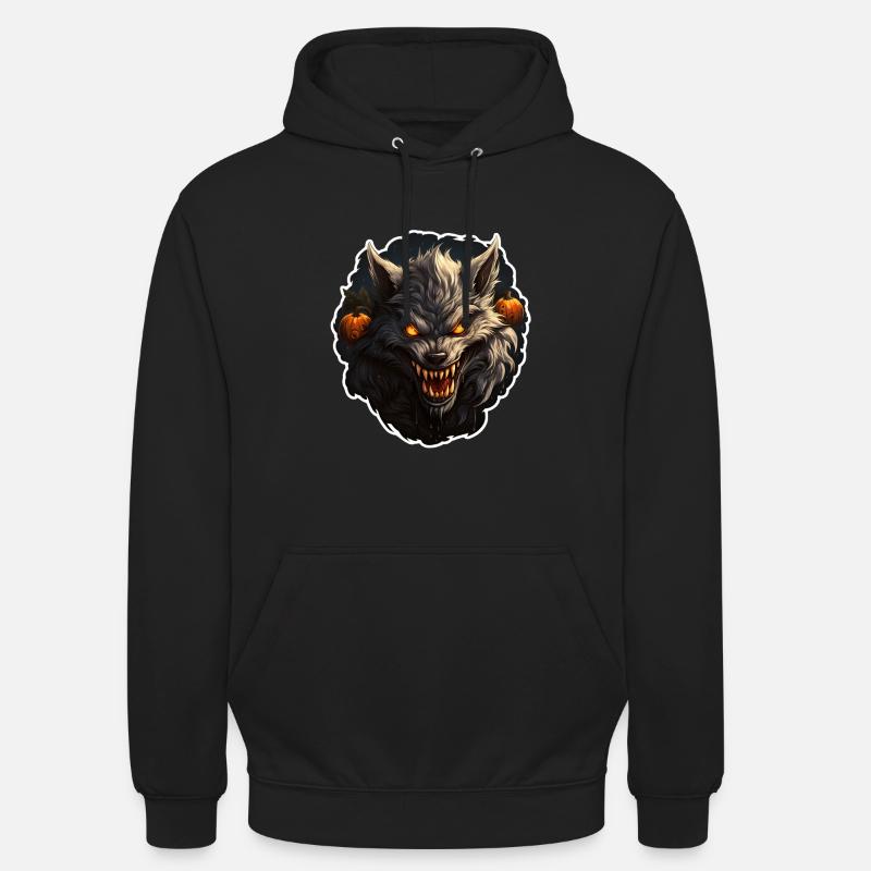 Loup-garou Halloween - Sweat-shirt à capuche unisexe - noir