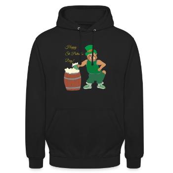 Happy St. Patricks Day - Unisex Hoodie - black - Front - Alina (178cm) & Michal (187cm)