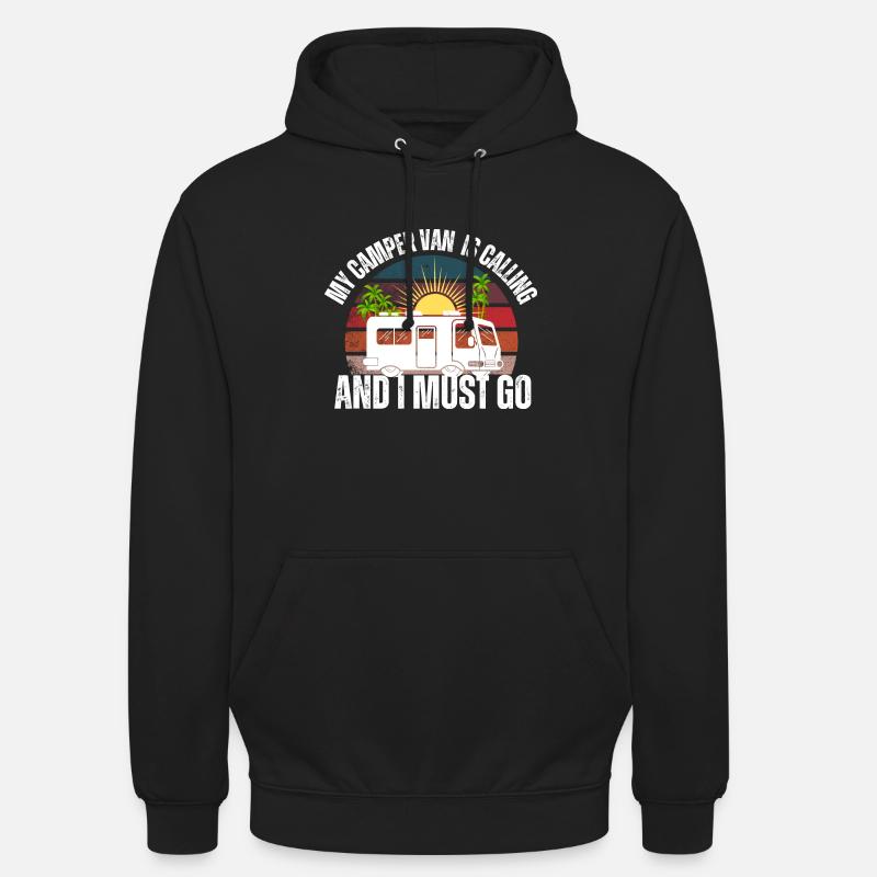 Mon Camping Car m'appelle - Sweat-shirt à capuche unisexe - noir