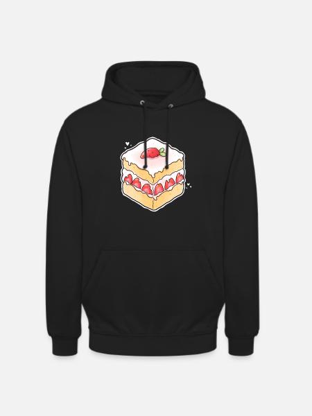 Erdbeertörtchen Erdbeere Torte Kuchen Süßigkeit - Unisex Hoodie - Schwarz