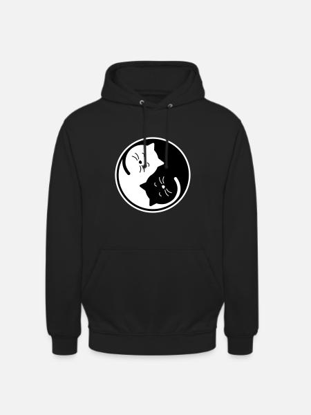 chat - Sweat-shirt à capuche unisexe - noir