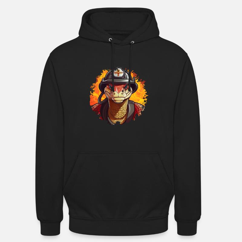 Pythons Feuerwehr / Feuerwehrmann Python - Unisex Hoodie - Schwarz
