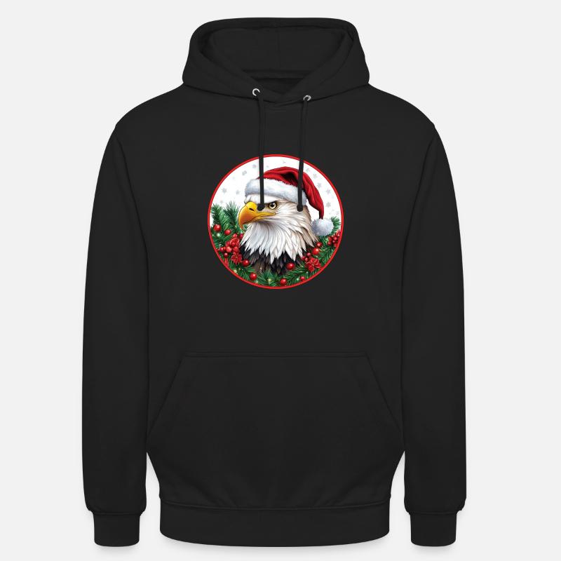 Aigle du Père Noël - Sweat-shirt à capuche unisexe - noir