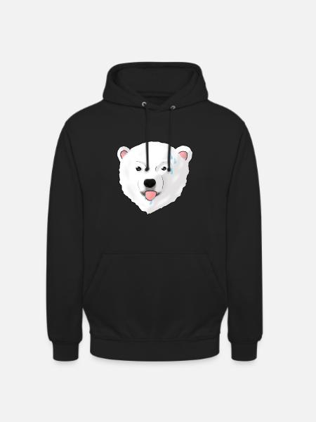 Ours polaire - Sweat-shirt à capuche unisexe - noir