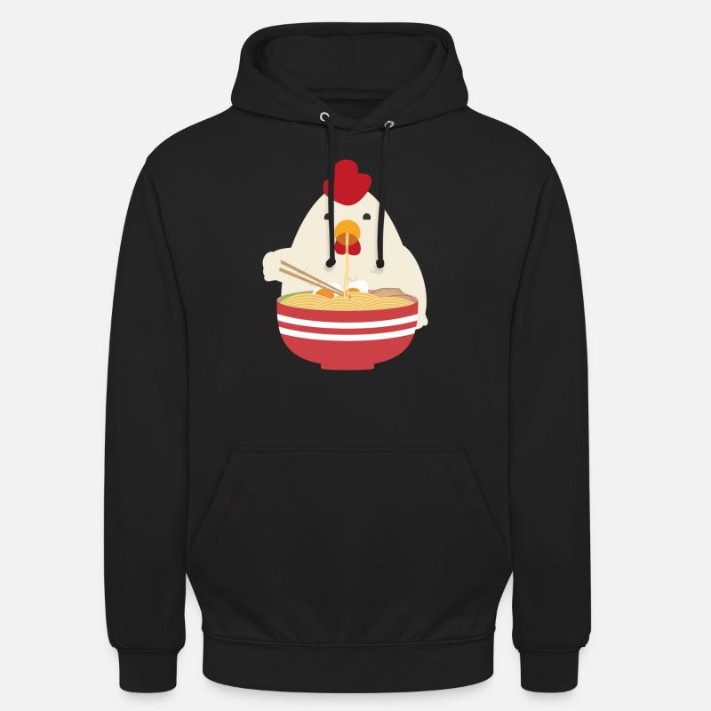 Poulet de ramen Poulet - Sweat-shirt à capuche unisexe - noir
